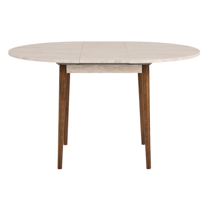 Nordure Mesa de Comedor Extensible Travertino y Nogal
